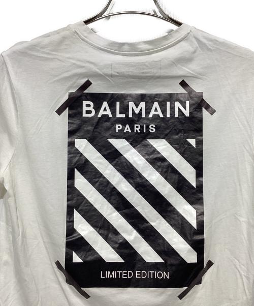 BALMAIN（バルマン）BALMAIN (バルマン) ロゴプリントTシャツ ホワイト サイズ:Sの古着・服飾アイテム