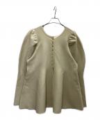 CADUNEカデュネ）の古着「ペプラムパフニット」｜ベージュ