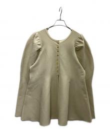 CADUNE（カデュネ）の古着「ペプラムパフニット」｜ベージュ