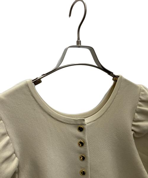 CADUNE（カデュネ）CADUNE (カデュネ) ペプラムパフニット ベージュ サイズ:SIZE38の古着・服飾アイテム