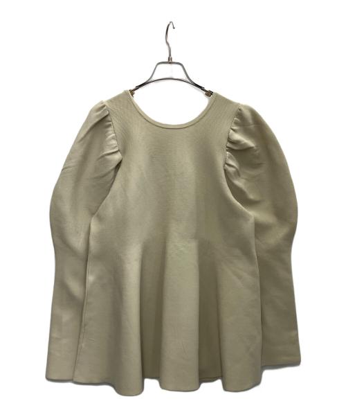 CADUNE（カデュネ）CADUNE (カデュネ) ペプラムパフニット ベージュ サイズ:SIZE38の古着・服飾アイテム