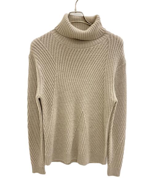 1piu1uguale3（ウノピュウノウグァーレトレ）1piu1uguale3 (ウノピュウノウグァーレトレ) CASH WOOL ZIGZAG TURTLE ベージュ サイズ:４の古着・服飾アイテム