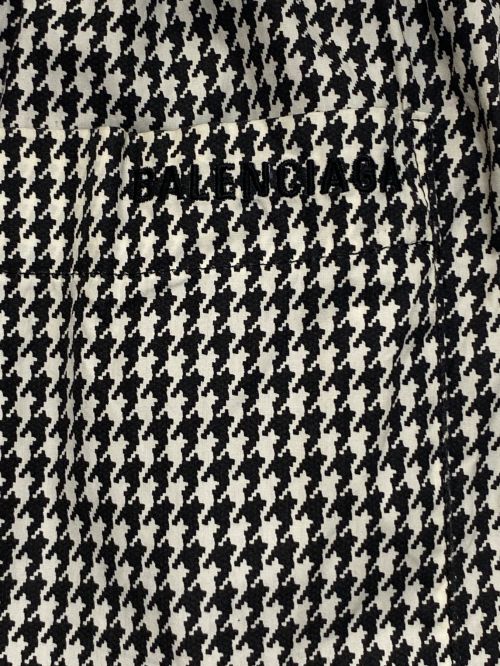 BALENCIAGA（バレンシアガ）BALENCIAGA (バレンシアガ) ハウンドトゥースチェックロングパンツ ブラウン サイズ:46の古着・服飾アイテム