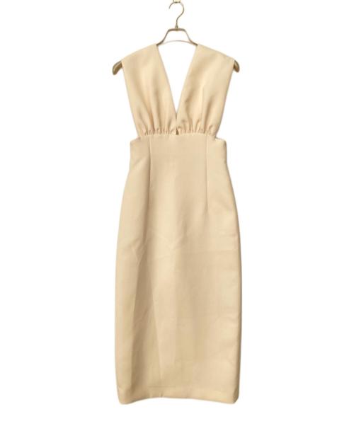 Whim Gazette（ウィムガゼット）Whim Gazette (ウィムガゼット) Vジャンスカワンピース オフホワイト サイズ:36の古着・服飾アイテム