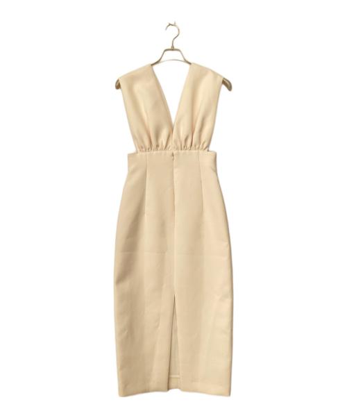 Whim Gazette（ウィムガゼット）Whim Gazette (ウィムガゼット) Vジャンスカワンピース オフホワイト サイズ:36の古着・服飾アイテム