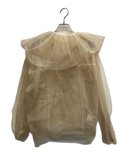 MAISON SPECIAL（メゾンスペシャル）MAISON SPECIAL (メゾンスペシャル) 2way Tulle Frill Top ベージュ サイズ:FREEの古着・服飾アイテム