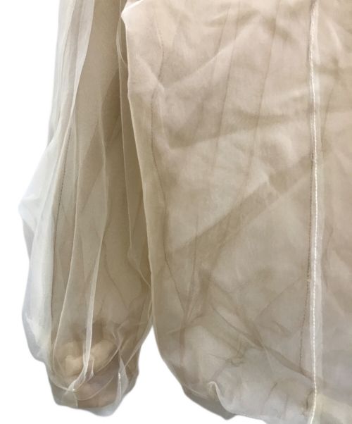 MAISON SPECIAL（メゾンスペシャル）MAISON SPECIAL (メゾンスペシャル) 2way Tulle Frill Top ベージュ サイズ:FREEの古着・服飾アイテム