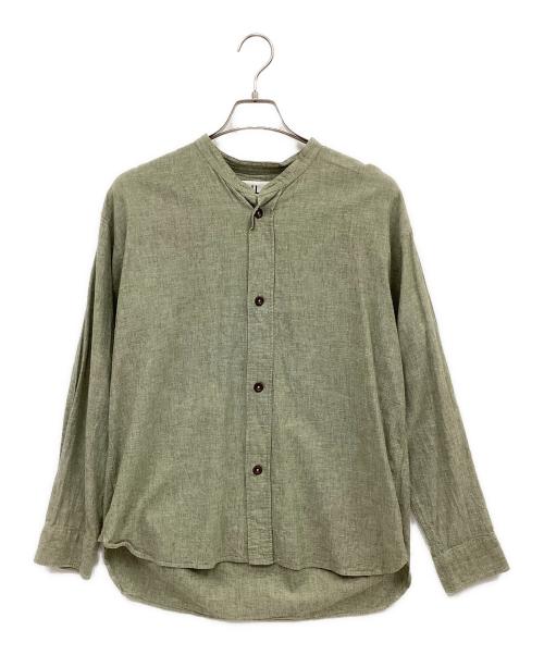 MHL（マーガレットハウエル）MHL (マーガレットハウエル) COTTON LINEN CHAMBRAY グリーン サイズ:Mの古着・服飾アイテム
