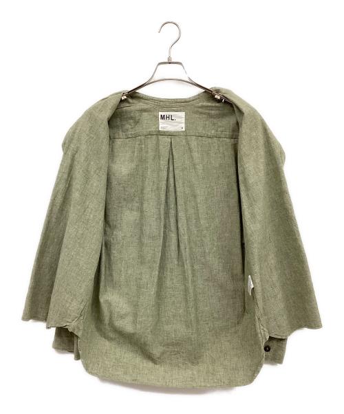 MHL（マーガレットハウエル）MHL (マーガレットハウエル) COTTON LINEN CHAMBRAY グリーン サイズ:Mの古着・服飾アイテム