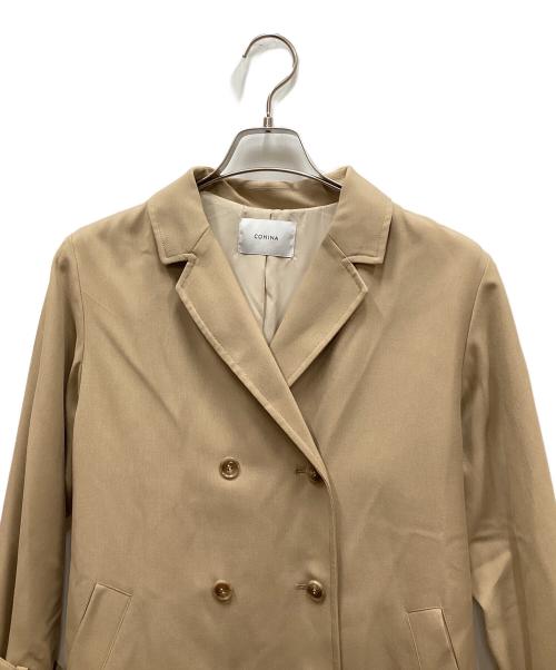 COHINA（コヒナ）COHINA (コヒナ) ベーシックとろみトレンチコート ベージュ サイズ:Regularの古着・服飾アイテム