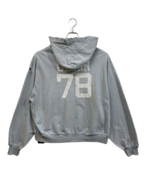 REMI RELIEF（レミレリーフ）REMI RELIEF (レミレリーフ) DENVER フードスウェット ライトブルー サイズ:Mの古着・服飾アイテム