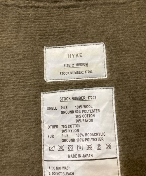 HYKE（ハイク）HYKE (ハイク) M-43 フィールドパーカライナーコート OLIVE DRAB サイズ:2の古着・服飾アイテム