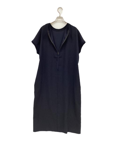 icB（アイシービー）icB (アイシービー) FluidBackSatin ワンピース ネイビー サイズ:42の古着・服飾アイテム