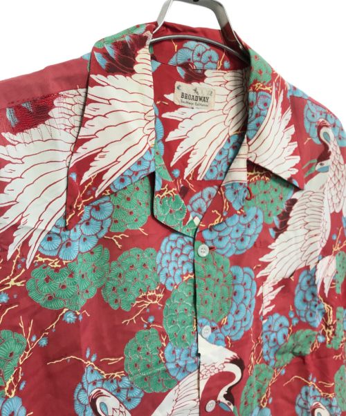 the BROADWAY（ザ ブロードウェイ）the BROADWAY (ザ ブロードウェイ) 和柄アロハシャツ レッド サイズ:表記なしの古着・服飾アイテム