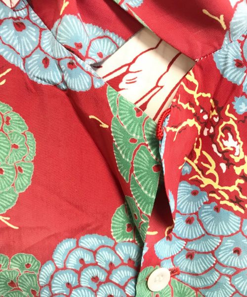 the BROADWAY（ザ ブロードウェイ）the BROADWAY (ザ ブロードウェイ) 和柄アロハシャツ レッド サイズ:表記なしの古着・服飾アイテム