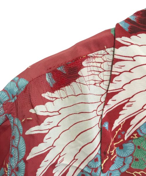 the BROADWAY（ザ ブロードウェイ）the BROADWAY (ザ ブロードウェイ) 和柄アロハシャツ レッド サイズ:表記なしの古着・服飾アイテム