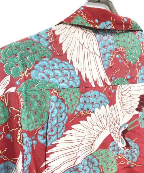 the BROADWAY（ザ ブロードウェイ）the BROADWAY (ザ ブロードウェイ) 和柄アロハシャツ レッド サイズ:表記なしの古着・服飾アイテム