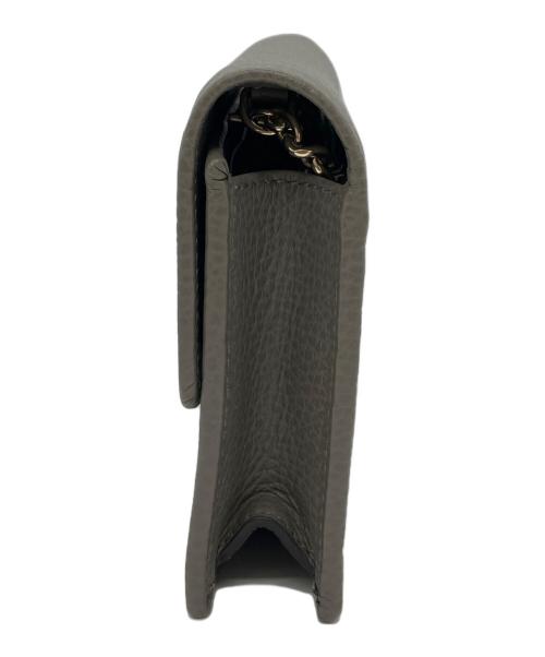 GUCCI（グッチ）GUCCI (グッチ) インターロッキングG チェーンウォレット グレージュの古着・服飾アイテム