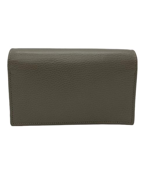 GUCCI（グッチ）GUCCI (グッチ) インターロッキングG チェーンウォレット グレージュの古着・服飾アイテム