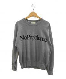 ARIES（アリーズ）の古着「NO PROBLEMO SWEATSHIRTS」｜グレー