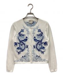KEITA MARUYAMA（ケイタマルヤマ）の古着「Dragon Embroidery Knit カーディガン」｜ブルー