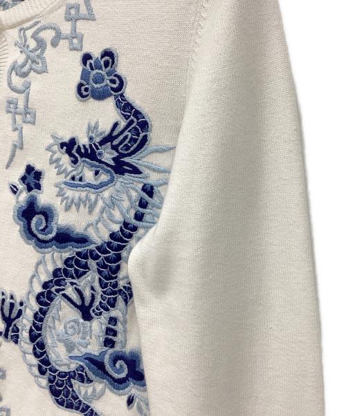 KEITA MARUYAMA（ケイタマルヤマ）KEITA MARUYAMA (ケイタマルヤマ) Dragon Embroidery Knit カーディガン ブルー サイズ:1の古着・服飾アイテム