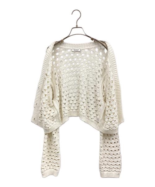 MARW UNITED ARROWS（マルゥ ユナイテッドアローズ）MARW UNITED ARROWS (マルゥ ユナイテッドアローズ) メッシュ 2WAY カーディガン ホワイト サイズ:FREEの古着・服飾アイテム