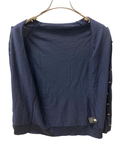 MUSE de Deuxieme Classe（ミューズ ドゥーズィエム クラス）MUSE de Deuxieme Classe (ミューズ ドゥーズィエム クラス) FF30 クルーネック カーディガン ネイビー サイズ:38の古着・服飾アイテム