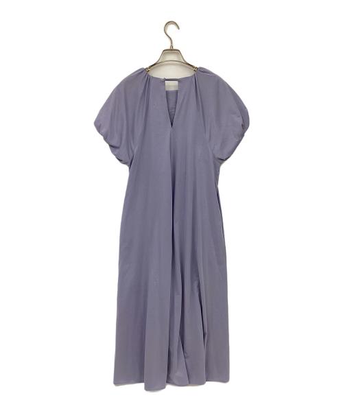 BALLSEY（ボールジィ）BALLSEY (ボールジィ) ハイゲージジャージー バルーンスリーブワンピース ブルー サイズ:34の古着・服飾アイテム