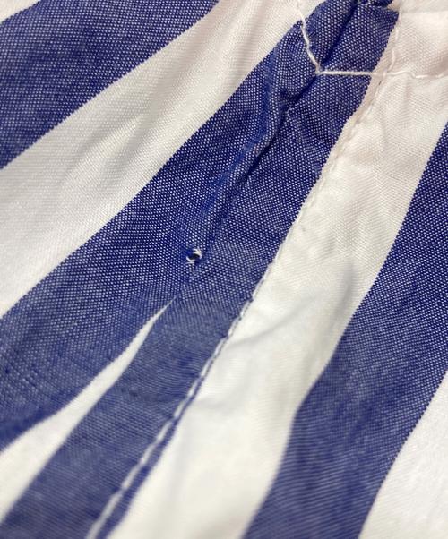 universal tissu（ユニバーサルティシュ）UNIVERSAL TISSU (ユニバーサルティシュ) ストライプボリュームスリーブロングシャツ ブルー サイズ:サイズ表記無しの古着・服飾アイテム