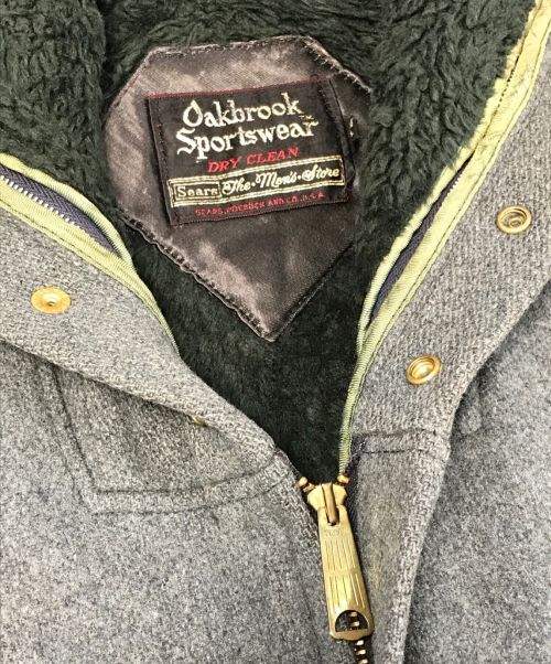 Oakbrook Sportswear（オークブルックスポーツウェア）Oakbrook Sportswear (オークブルックスポーツウェア) ボアライニングウールフードコート グレー サイズ:44の古着・服飾アイテム