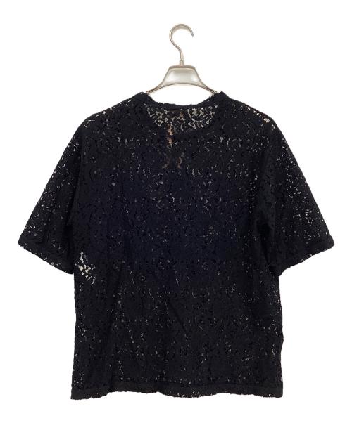 N°21（ヌメロヴェントゥーノ）N°21 (ヌメロヴェントゥーロ) プリントレースTシャツ ブラック サイズ:Sの古着・服飾アイテム