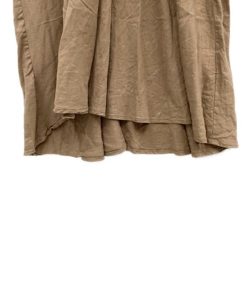Adam et Rope（アダム エ ロペ）Adam et Rope (アダム エ ロペ) リネンボリュームスリーブワンピース ブラウン サイズ:FREEの古着・服飾アイテム