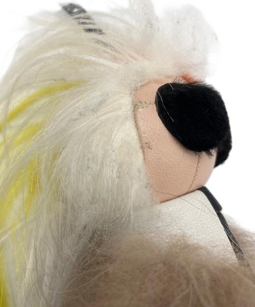 FENDI（フェンディ）FENDI (フェンディ) カーリト・カールラガーフェルドキーチャーム ブラウン×ホワイトの古着・服飾アイテム