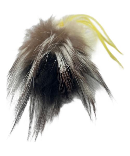 FENDI（フェンディ）FENDI (フェンディ) カーリト・カールラガーフェルドキーチャーム ブラウン×ホワイトの古着・服飾アイテム