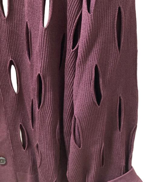 MAISON SPECIAL（メゾンスペシャル）MAISON SPECIAL (メゾンスペシャル) プライムオーバースラッシュニットシャツカーディガン パープル サイズ:01の古着・服飾アイテム