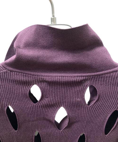 MAISON SPECIAL（メゾンスペシャル）MAISON SPECIAL (メゾンスペシャル) プライムオーバースラッシュニットシャツカーディガン パープル サイズ:01の古着・服飾アイテム