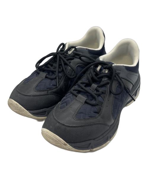 EMPORIO ARMANI（エンポリオアルマーニ）EMPORIO ARMANI (エンポリオアルマーニ) トラベルエッセンシャル スニーカー ネイビー×ブラック サイズ:10の古着・服飾アイテム