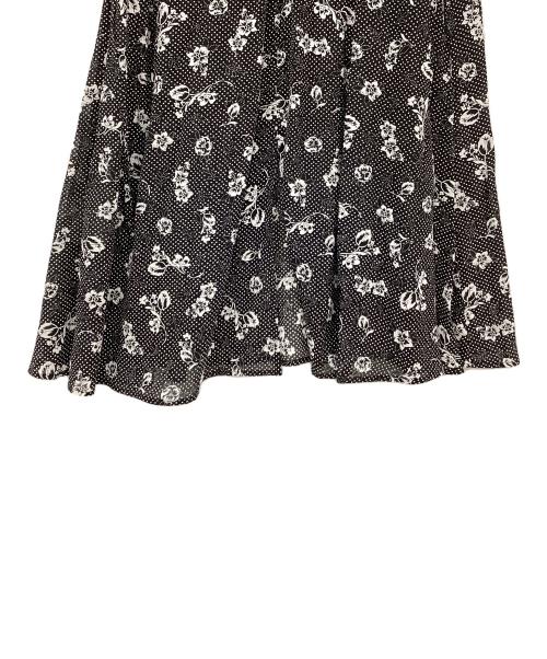 FRAY ID（フレイ アイディー）FRAY ID (フレイ アイディー) レーヨンプリントワンピース ブラックの古着・服飾アイテム