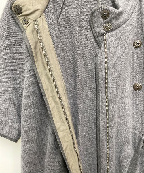 BRUNELLO CUCINELLI（ブルネロクチネリ）BRUNELLO CUCINELLI (ブルネロクチネリ) アームウォーマー付ニットジャケット グレー サイズ:Lの古着・服飾アイテム