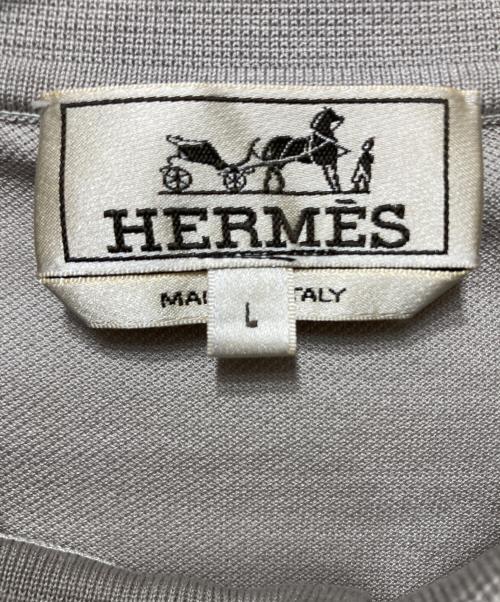 HERMES（エルメス）HERMES (エルメス) Piqures sellier polo shirt ベージュ サイズ:Lの古着・服飾アイテム