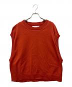 FUMITO GANRYUフミトガンリュウ）の古着「ノースリーブニット」｜オレンジ