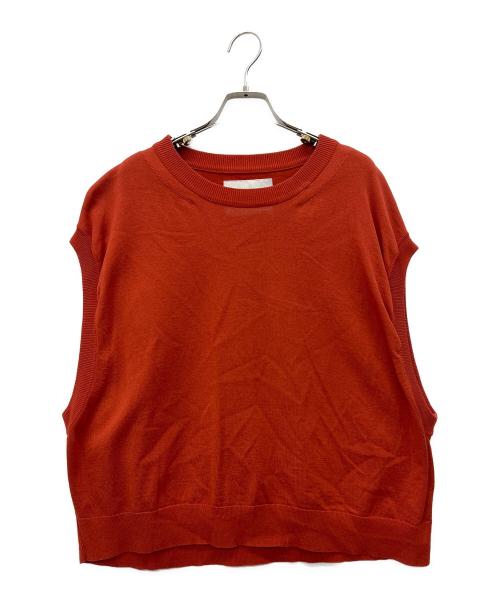 FUMITO GANRYU（フミトガンリュウ）FUMITO GANRYU (フミトガンリュウ) ノースリーブニット オレンジ サイズ:2の古着・服飾アイテム