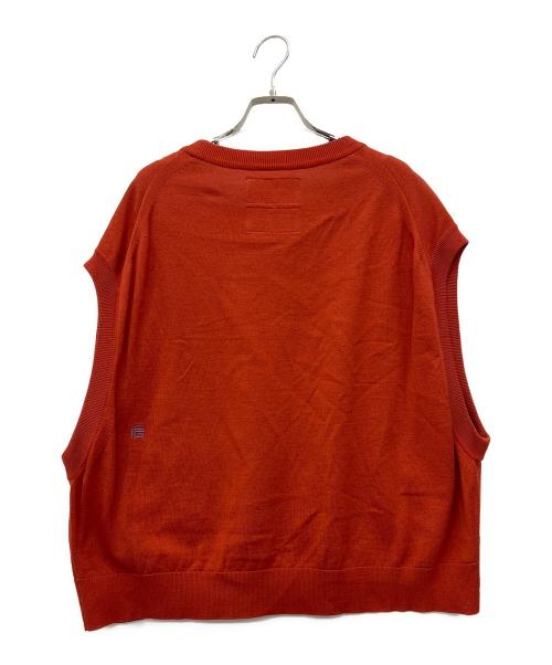 FUMITO GANRYU（フミトガンリュウ）FUMITO GANRYU (フミトガンリュウ) ノースリーブニット オレンジ サイズ:2の古着・服飾アイテム