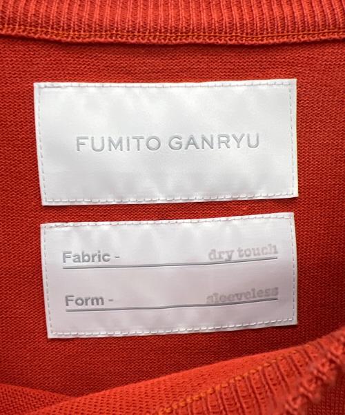 FUMITO GANRYU（フミトガンリュウ）FUMITO GANRYU (フミトガンリュウ) ノースリーブニット オレンジ サイズ:2の古着・服飾アイテム