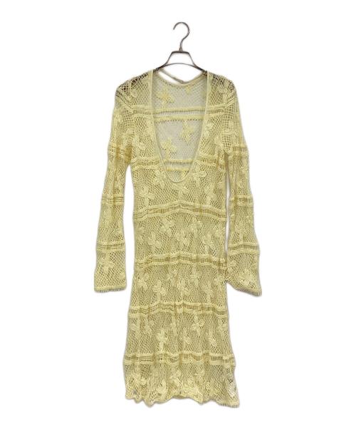 MAISON SPECIAL（メゾンスペシャル）MAISON SPECIAL (メゾンスペシャル) 2WAYフラワーメッシュワンピース イエロー サイズ:FREEの古着・服飾アイテム