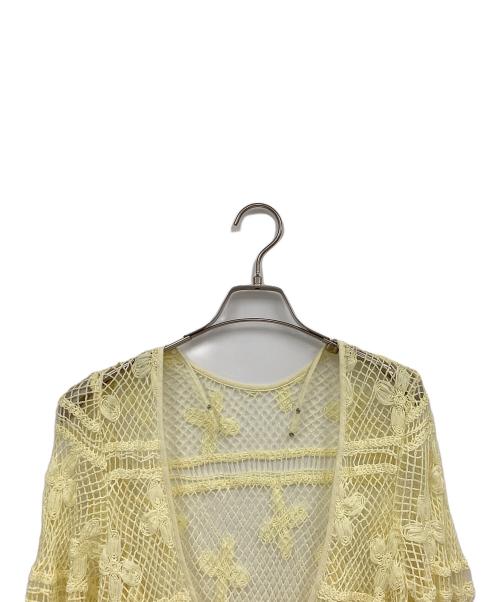 MAISON SPECIAL（メゾンスペシャル）MAISON SPECIAL (メゾンスペシャル) 2WAYフラワーメッシュワンピース イエロー サイズ:FREEの古着・服飾アイテム