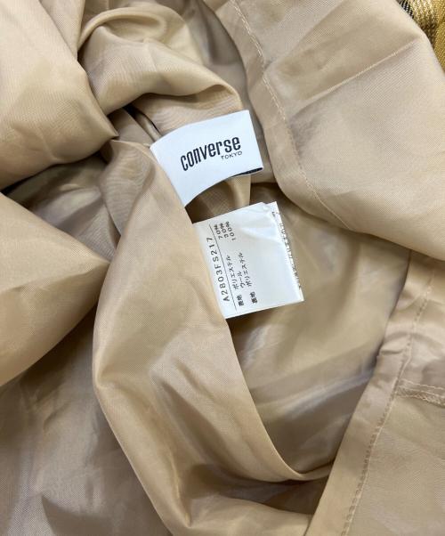 CONVERSE TOKYO（コンバーストウキョウ）CONVERSE TOKYO (コンバーストウキョウ) アシンメトリーチェックスカート ベージュ サイズ:FREEの古着・服飾アイテム
