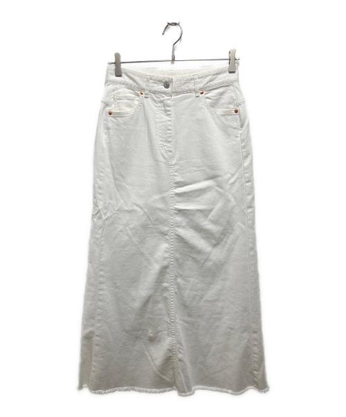 COCUCA（コキュカ）COCUCA (コキュカ) デニムスカート ホワイト サイズ:Sの古着・服飾アイテム