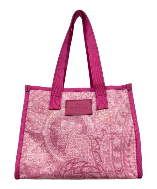 ETRO（エトロ）ETRO (エトロ) ペイズリー柄 ナイロンバッグ ピンクの古着・服飾アイテム
